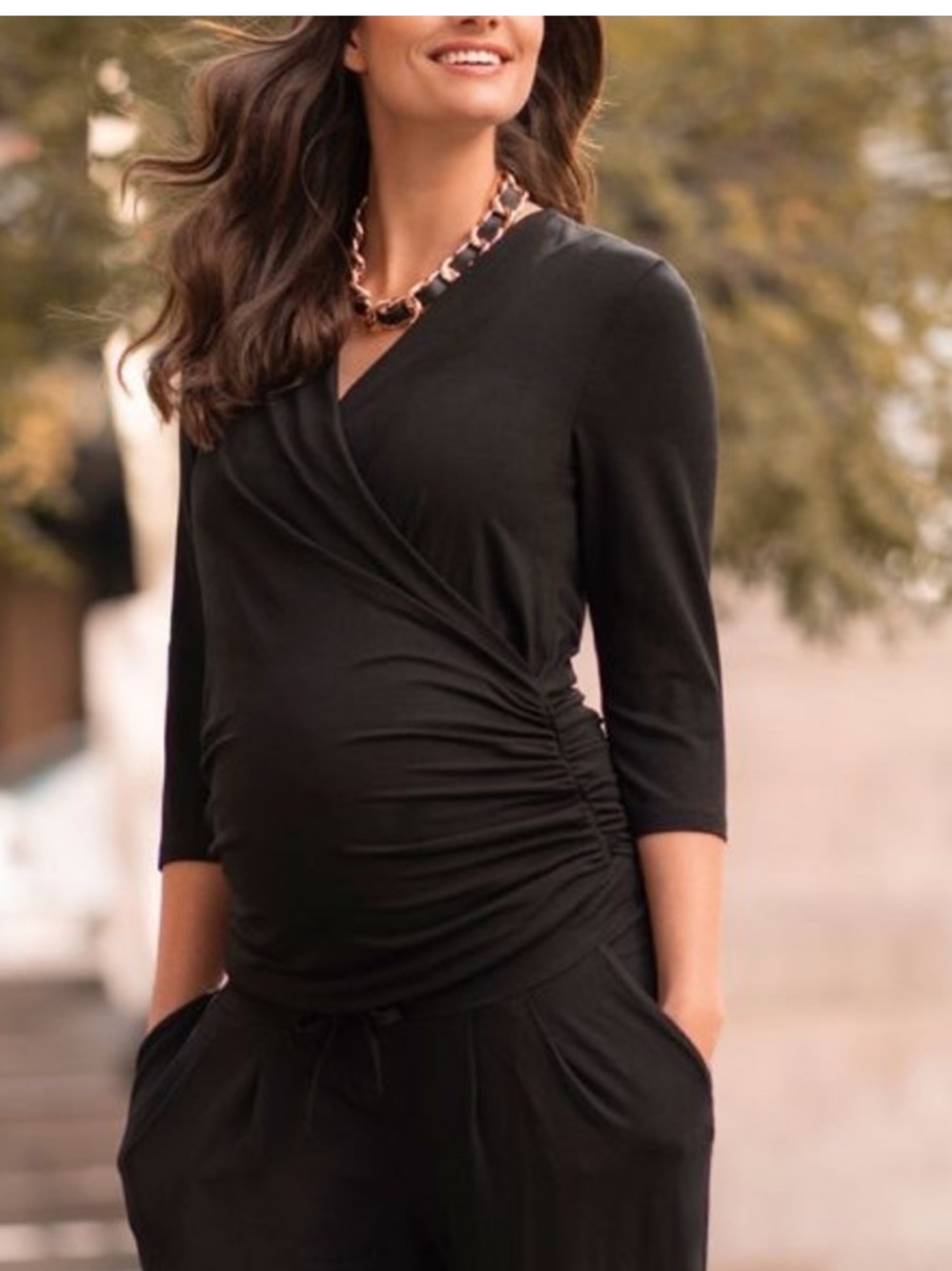 Seraphine Black Maternity Jumpsuit size 4